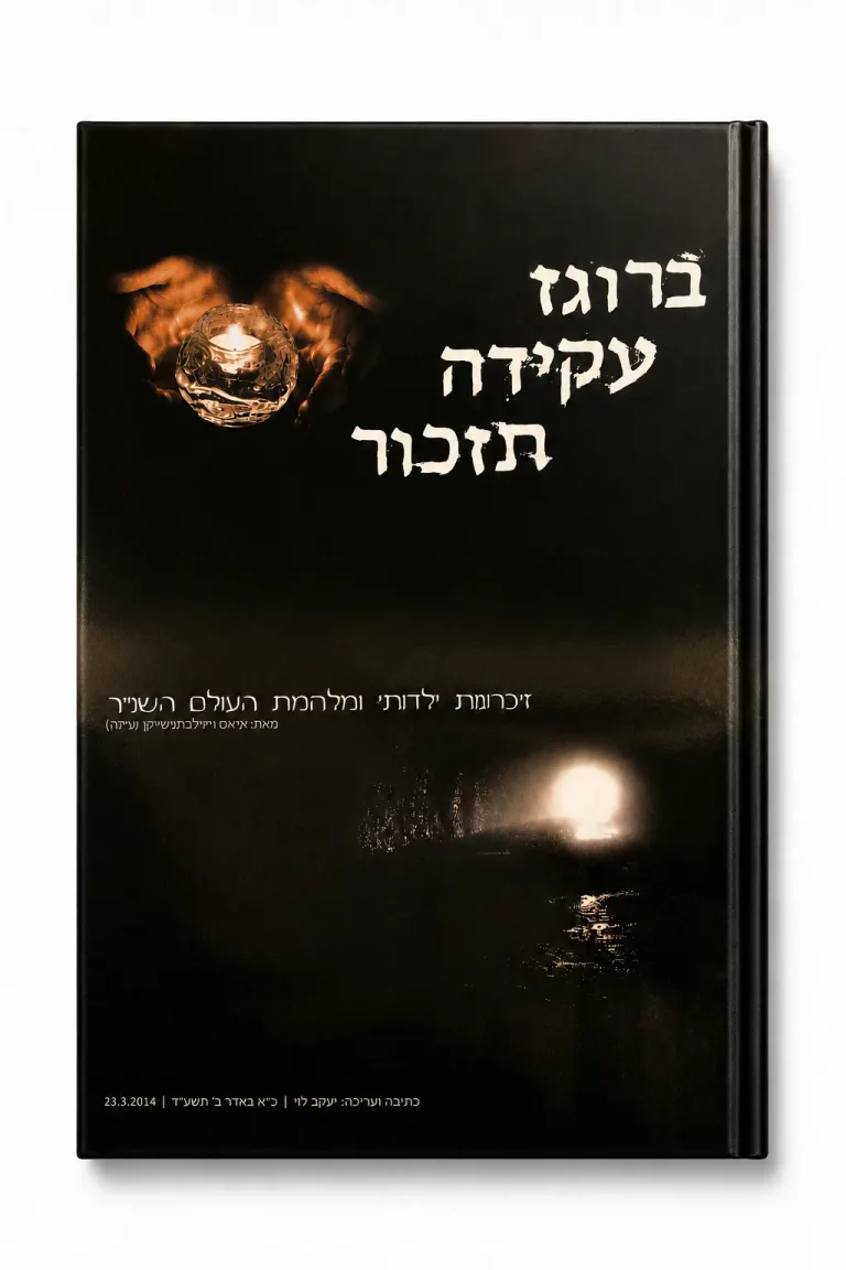 ספר ברוגז עקידה תזכור מאת רב יעקב לוי